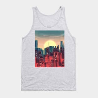 Dusky City Skyline Tank Top